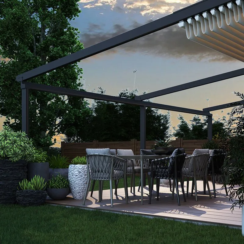 Verdeca Overkapping 600 x 300 cm Antraciet/Wit