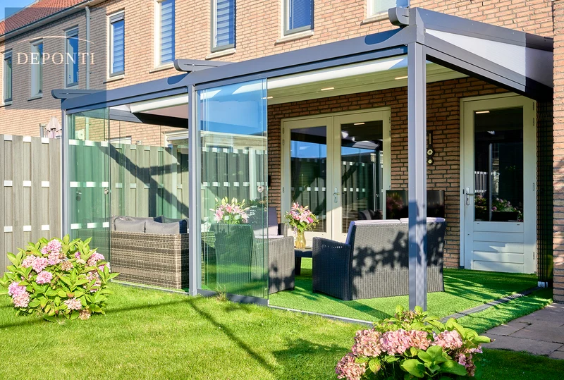 Verdeca Overkapping 400 x 300 cm Antraciet/Wit