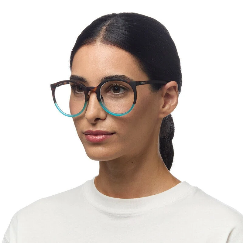 Occhiali da Lettura da Donna Modello Bologna +1.5 Havana Blu OKKIA