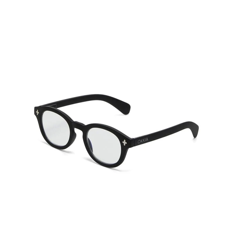 Occhiali da Lettura Modello Milano Nero +1.50 Filtro Luce Blu OKKIA
