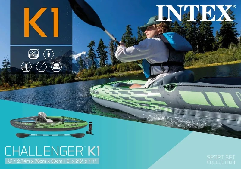 Intex Challenger K1 opblaasbare kajak - 1 persoon
