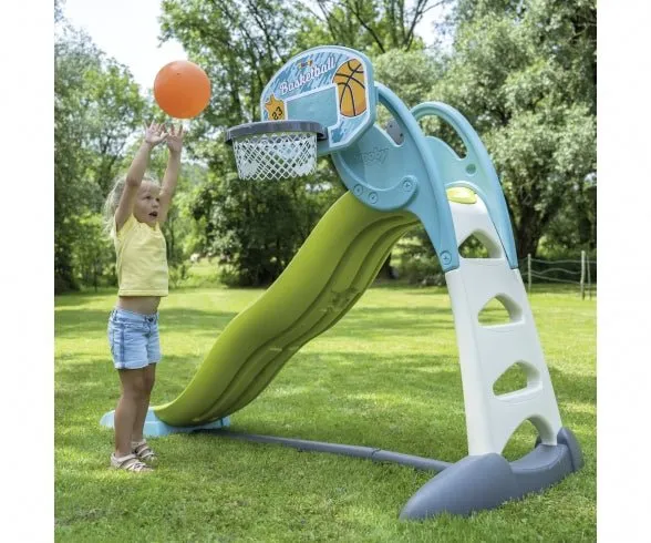 Smoby Basketbal Mand - 3-in-1 voor Glijbanen