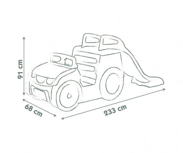Smoby Adventure Car met glijbaan en zandbak