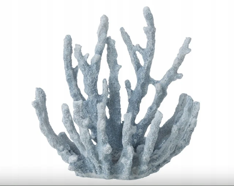 Scultura decorativa corallo 16x9x15 cm azzurro chiaro