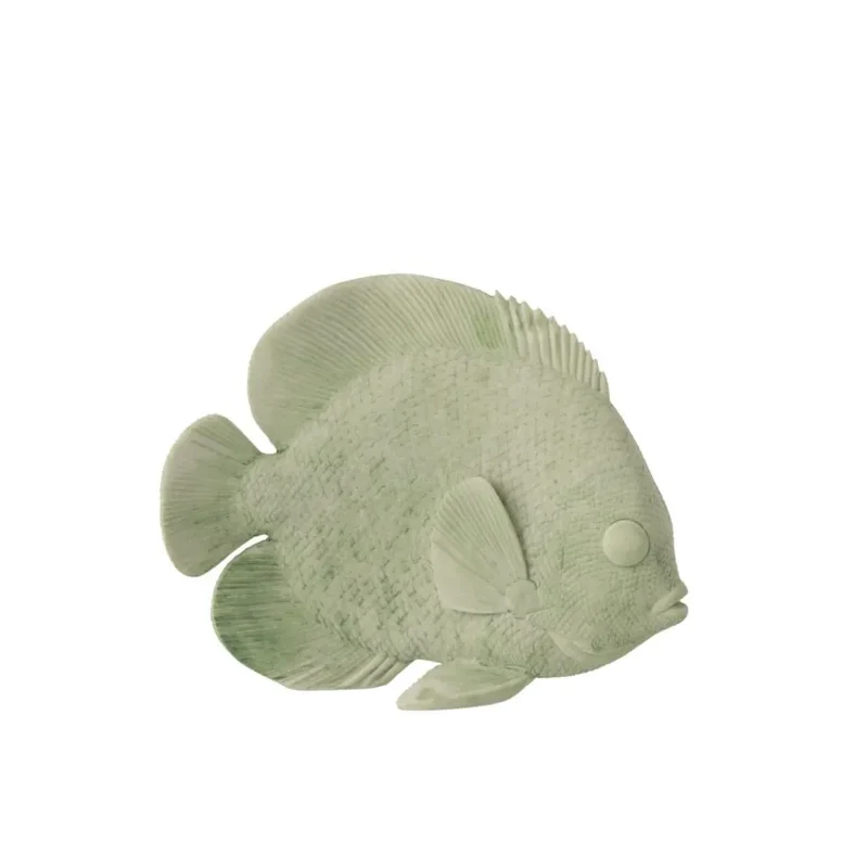 Pesce decorativo in poliresina verde menta Large 29x12x23 cm