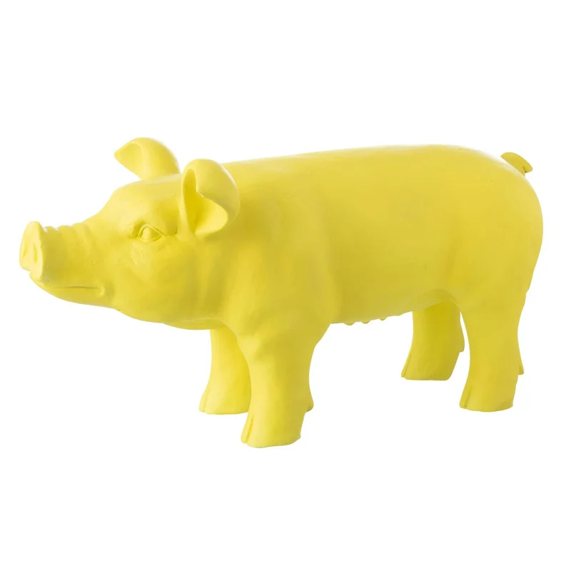 Statuetta Maiale da Esterno Alfredo 66 cm Giallo PARIS PRIX