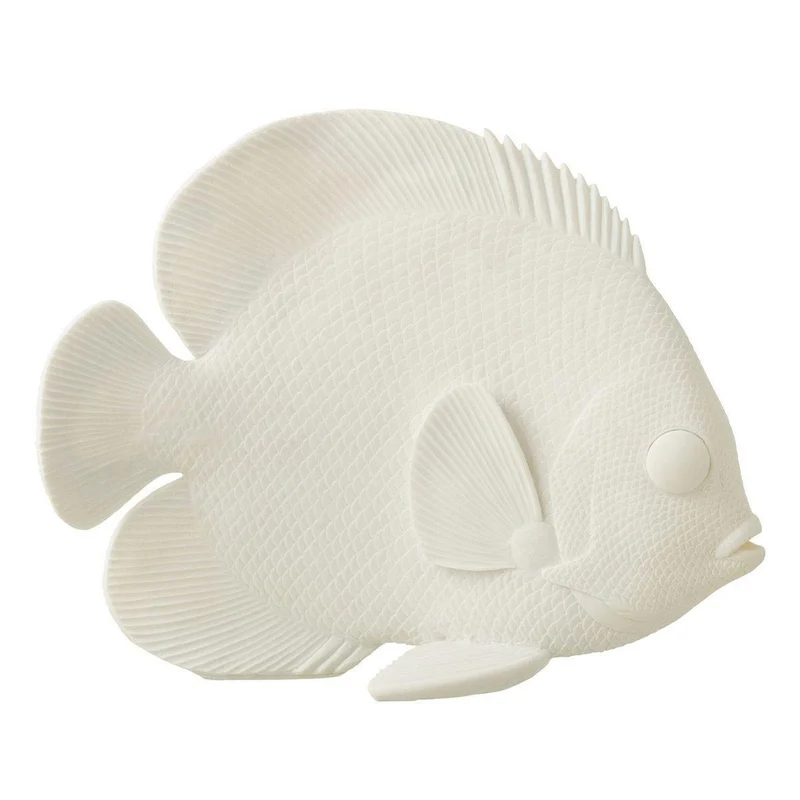 Statuetta decorativa pesce piatto 29X12X23CM bianco