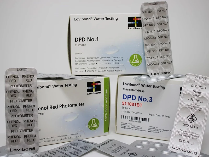 Lovibond Pack DPD 1 DPD 3 y pH 250 comprimidos reactivos para piscina