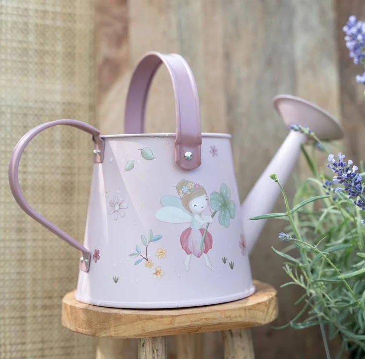 Kinder-Gießkanne Fairy Garden Rosa aus Metall ab 3 Jahren | Little Dutch