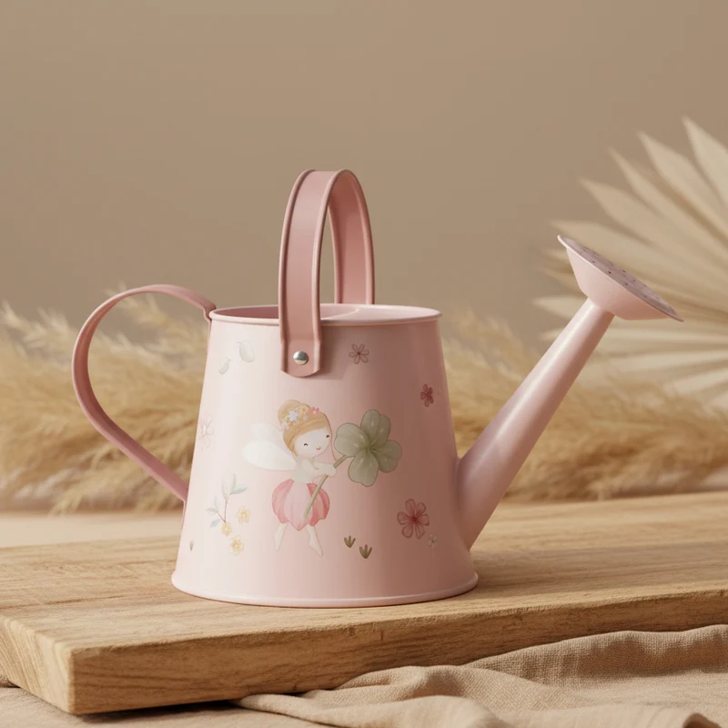 Kinder-Gießkanne Fairy Garden Rosa aus Metall ab 3 Jahren | Little Dutch