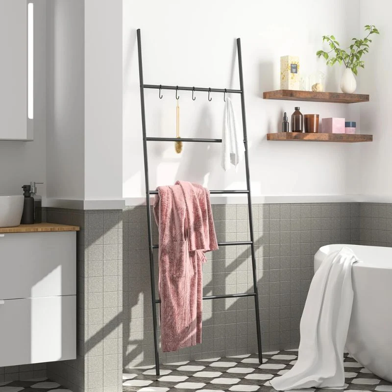 TowelRise - Håndklædestige med 5 kroge til hjemmebrug
