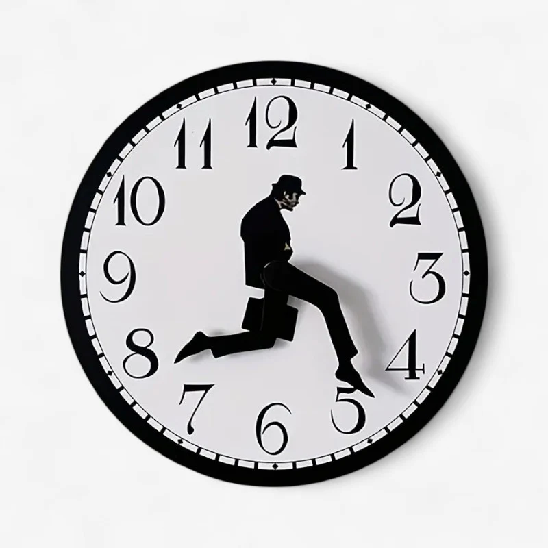 MotionClock - Dekorativt vægur med løbende statuette design