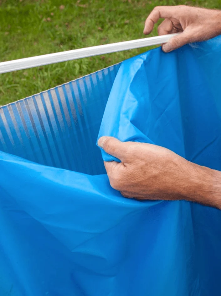Zwembadliner 500 x 300 x 120 cm - Blauw - 40/100