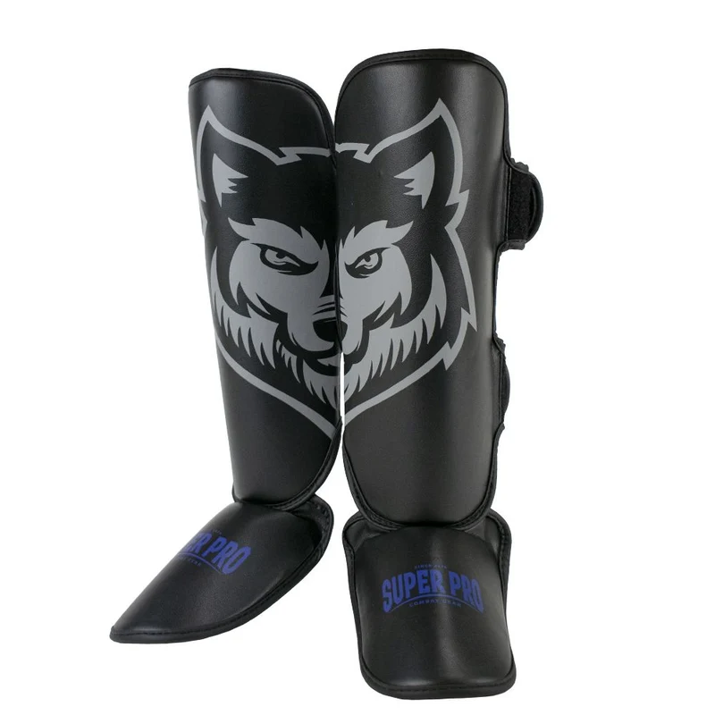 Super Pro Combat Gear Scheenbeschermer Kids Wolf - Zwart/Grijs
