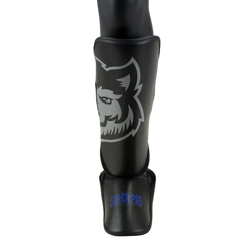 Super Pro Combat Gear Scheenbeschermer Kids Wolf - Zwart/Grijs