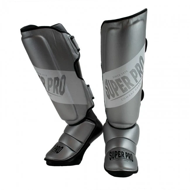 Super Pro Combat Gear Rebel Scheenbeschermers - Grijs/Wit