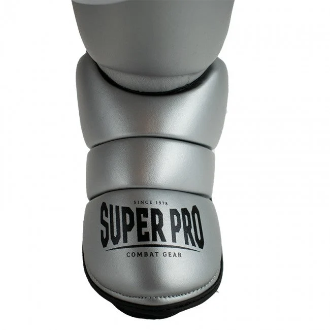 Super Pro Combat Gear Rebel Scheenbeschermers - Grijs/Wit