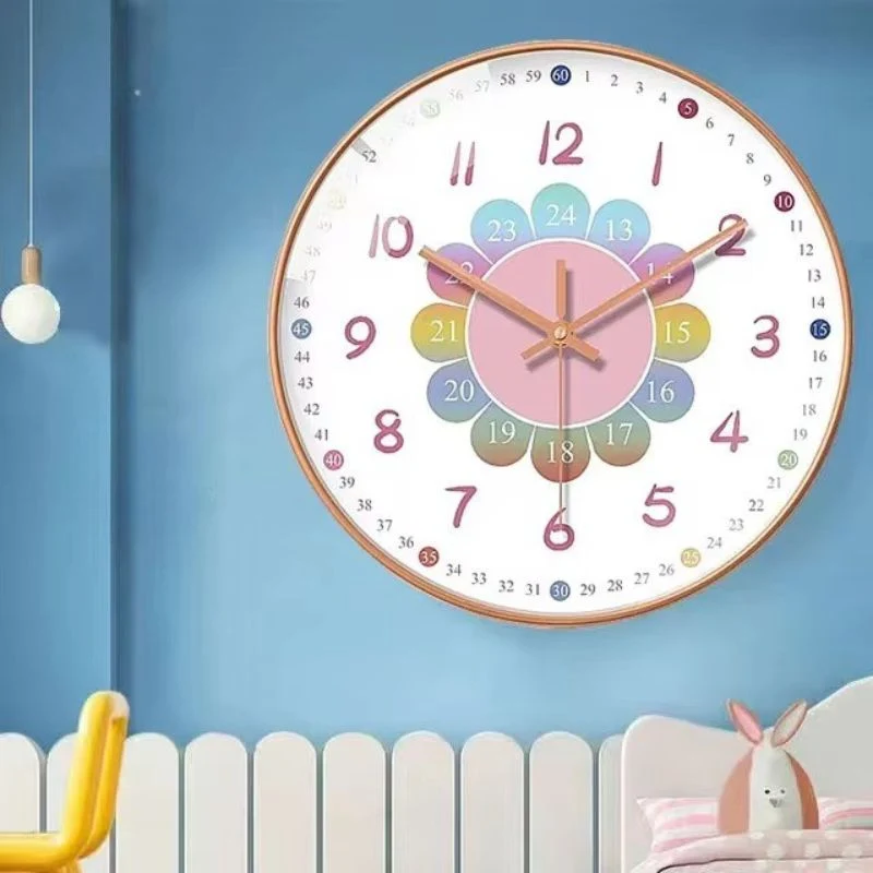 RoundTick - Vægmonteret ur med digitalt display og rundt design