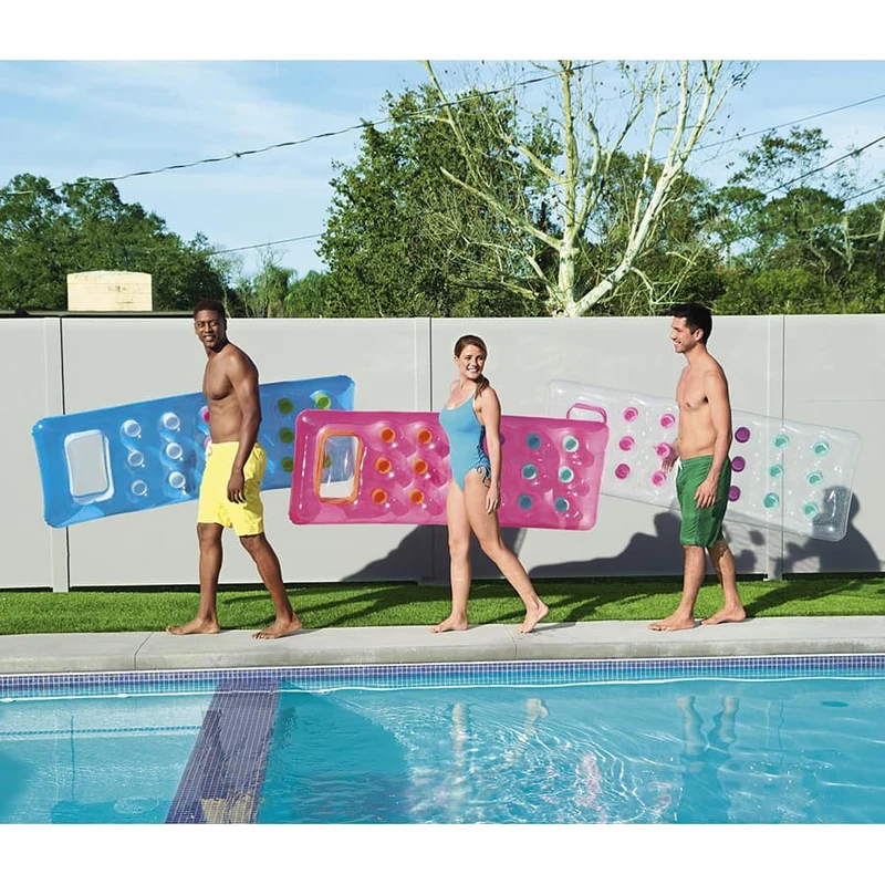 Matelas gonflable fenêtre transparente (3 couleurs disponibles)