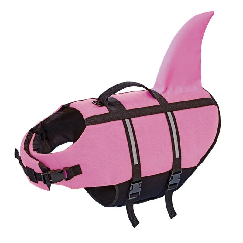 Nobby Sharki Hunde-Schwimmhilfe Pink L 40 cm – personalisierbar