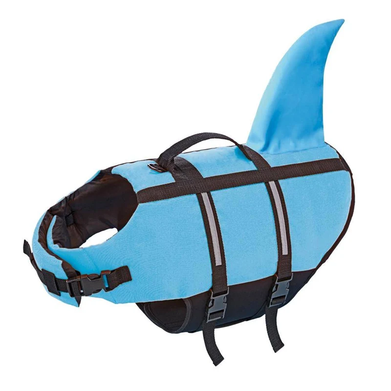 Nobby Sharki Hunde-Schwimmhilfe Hellblau L – personalisierbar