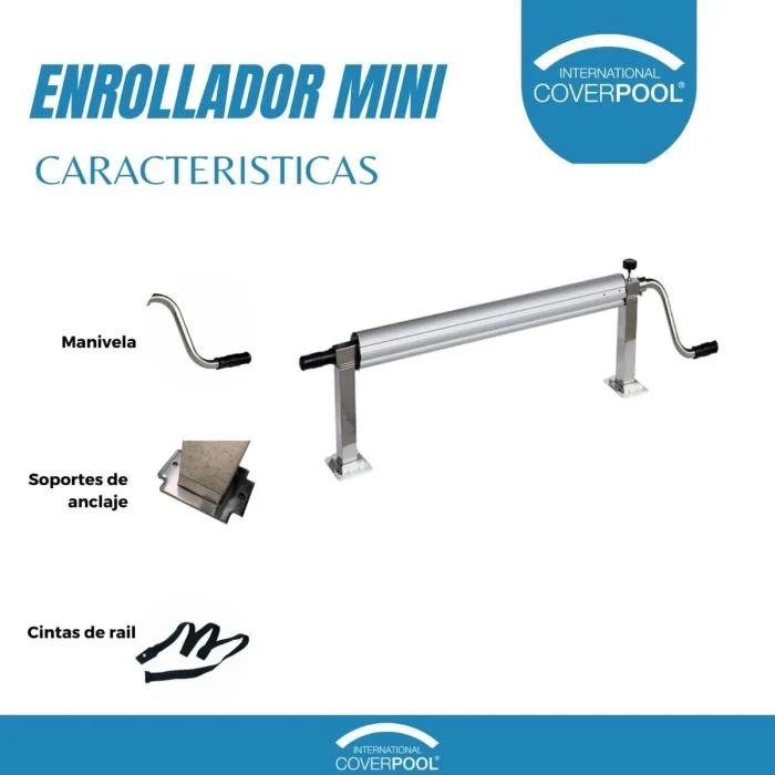 Enrollador de piscina Telescópico con manivela