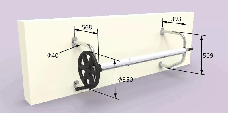 Enrollador de piscina Telescópico para pared