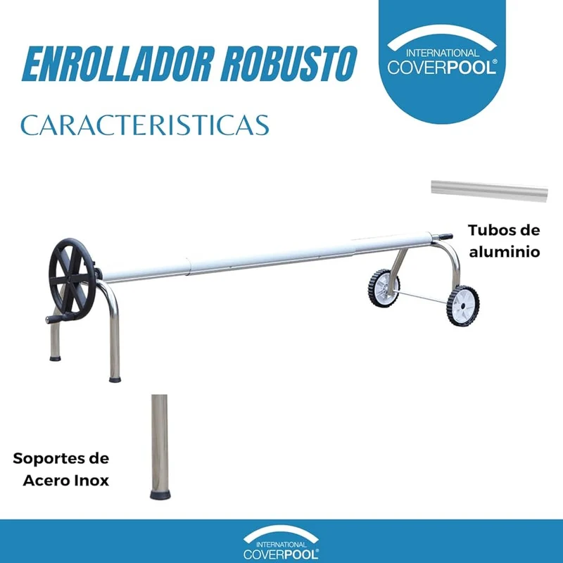 Enrollador telescópico para piscina Robusto