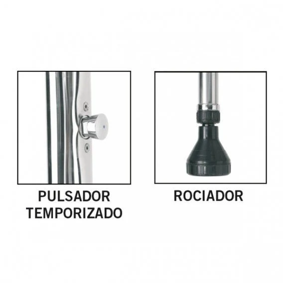 Astralpool Ducha piscina con 2 rociadores y 2 pulsadores temporizados para piscina