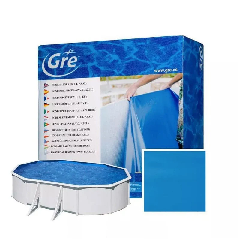 Gre - Liner para piscina de acero ovalada de 132 CM de altura