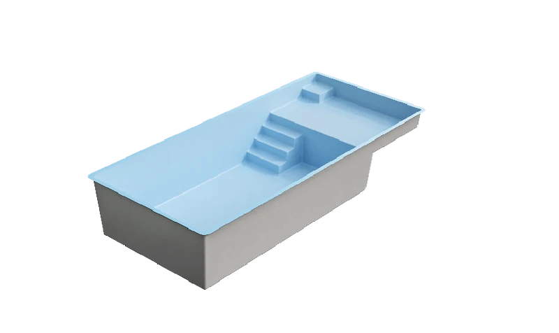 Prado Plage XL Grijs Polyester zwembad - 1050 cm x 410 cm x 150 cm