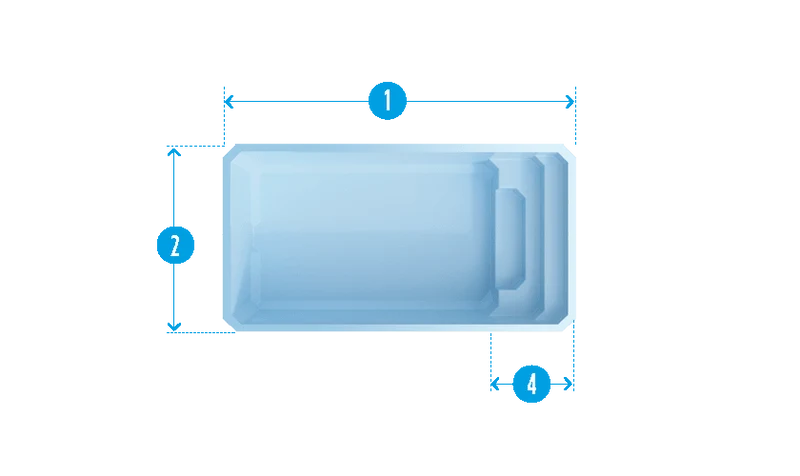 Giens Zand Polyester zwembad - 430 cm x 220 cm x 150 cm