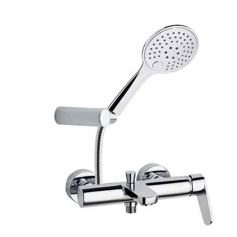 Ramon Soler - Grifo de baño-ducha monomando Alexia con equipo de ducha cromo