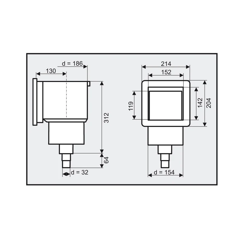 Astralpool Mini skimmer zonder inspuiter