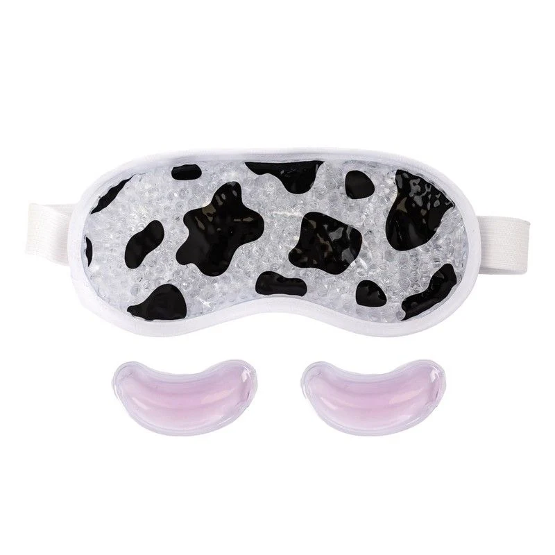 Maschera Occhi e Cuscinetti Gel Fantasia Mucca Fisura
