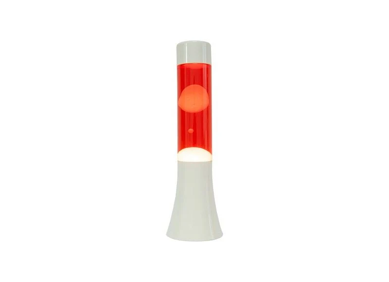 Mini Lampada Lava Rossa e Bianca Fisura