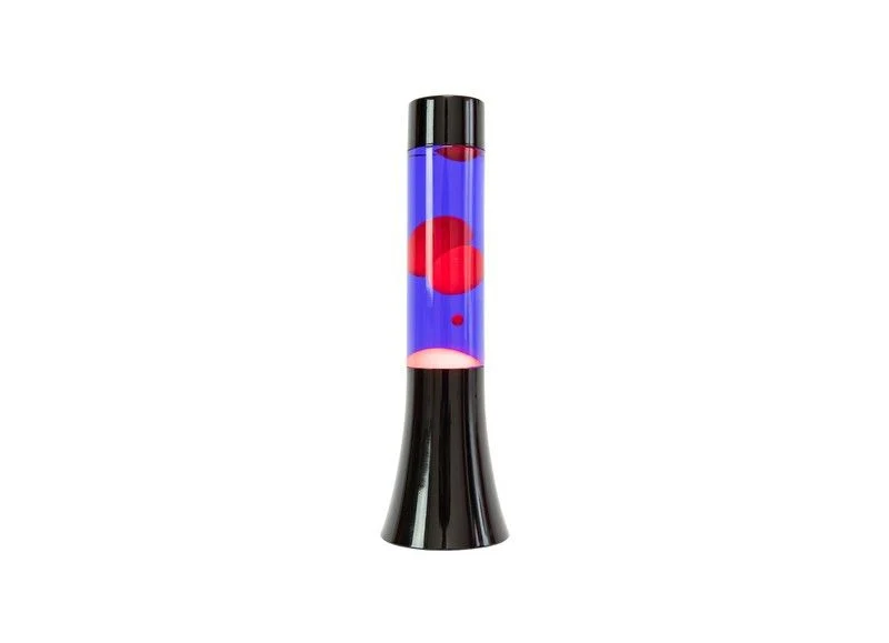 Mini Lava Lamp 9x9x31cm Rosso e Blu Fisura
