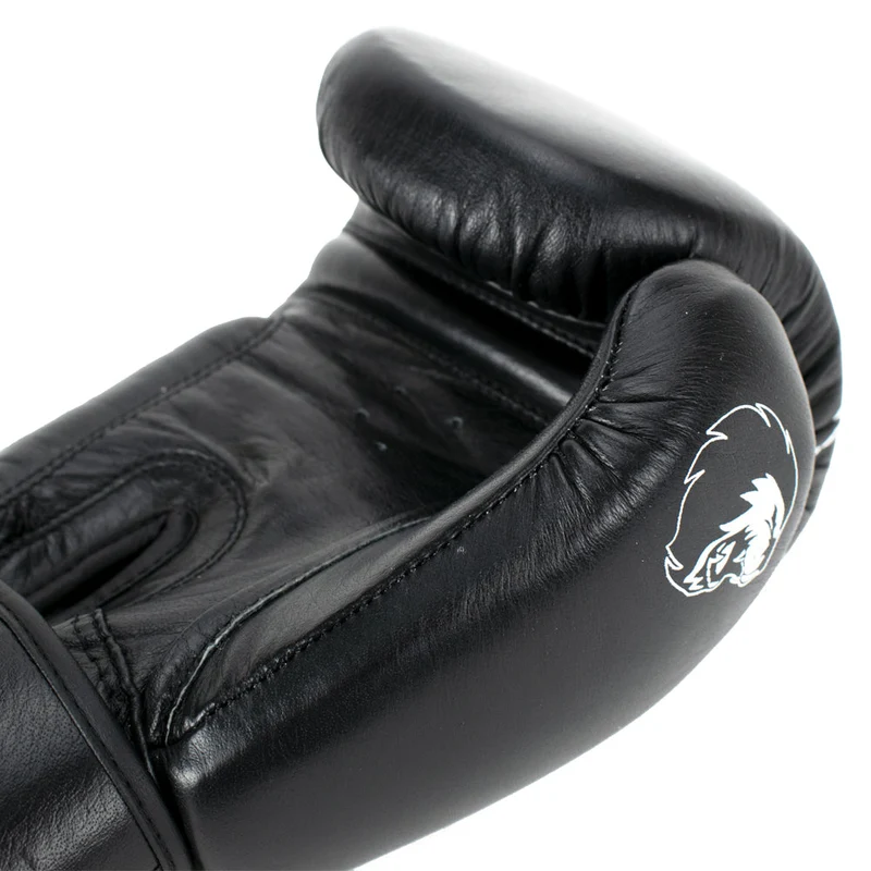 Super Pro Combat Gear Warrior Lederen (Kick)Bokshandschoenen - Zwart/Wit