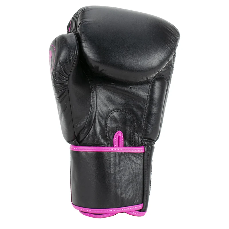 Super Pro Combat Gear Warrior Lederen (Kick)Bokshandschoenen - Zwart/Roze