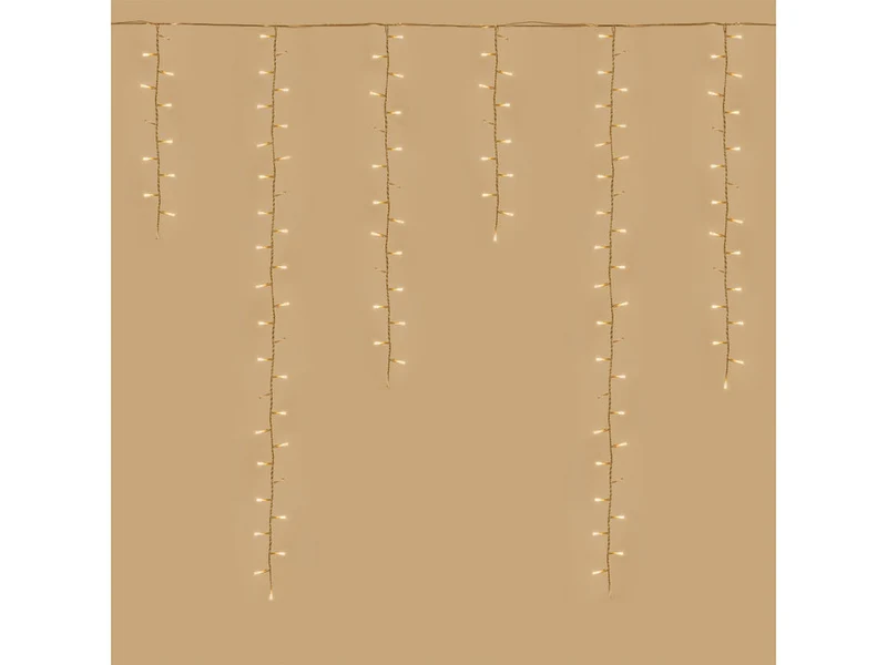 Tenda luci 384 ice cluster 340x80cm bianco caldo filo trasparente Peraga Christmas