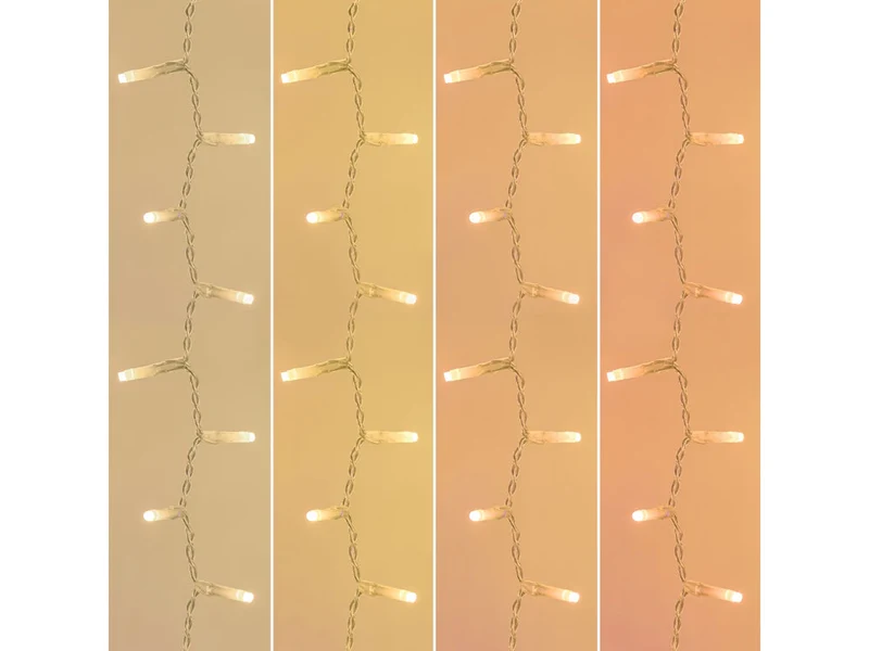 Tenda luci 384 led ice cluster 340xh80cm bianco caldo + bianco tradizionale Peraga Christmas