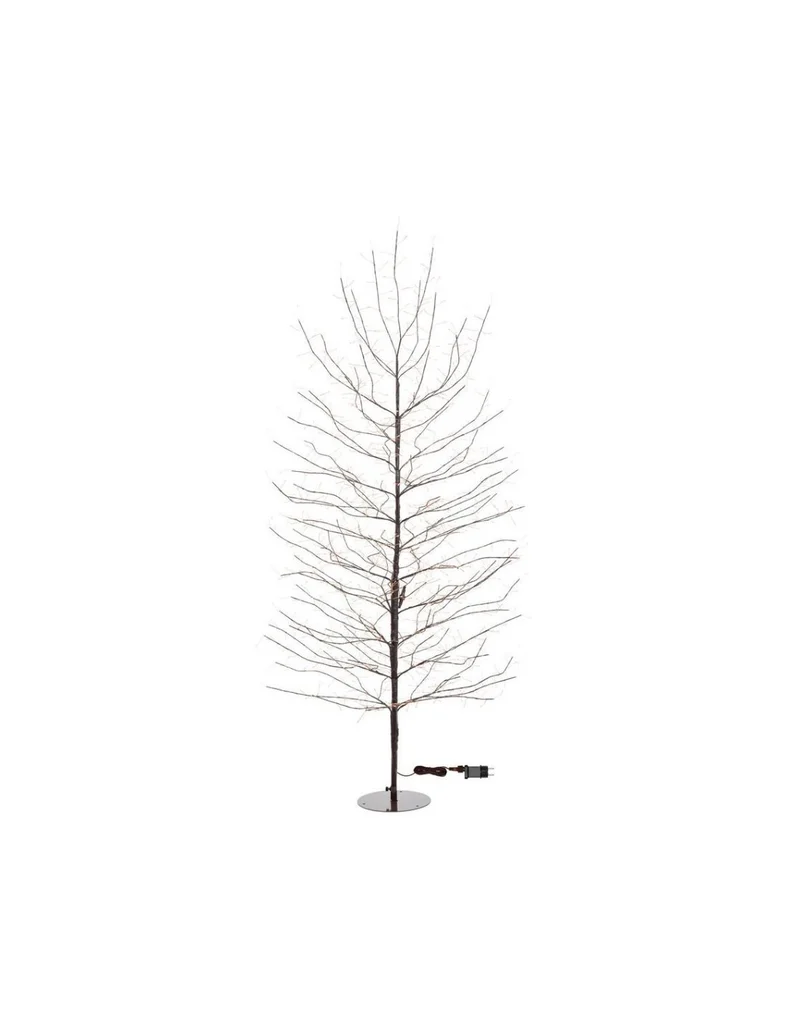 Albero Ramo Tiglio Marrone 200cm 1120 MicroLED FlashLED IP44 Peraga Christmas
