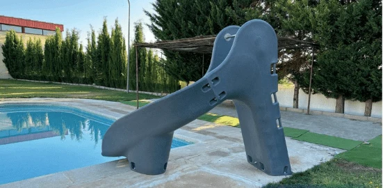 Glijbaan - Granietkleurig - 130 cm