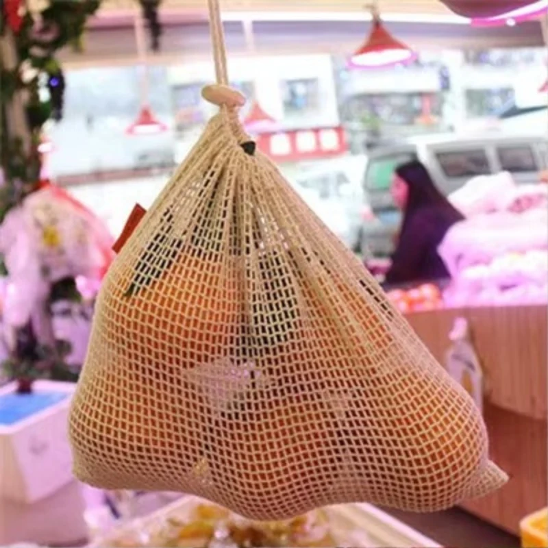 EcoVeg – Grøntsagspose med Snørelukning og Vaskbart Design