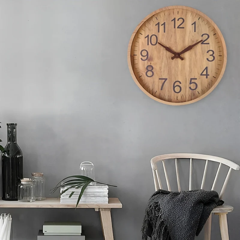 TimeSmart – Rund Vægur med Digitalt Display
