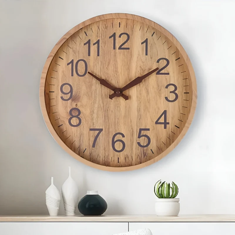 TimeSmart – Rund Vægur med Digitalt Display