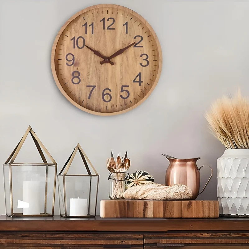TimeSmart – Rund Vægur med Digitalt Display
