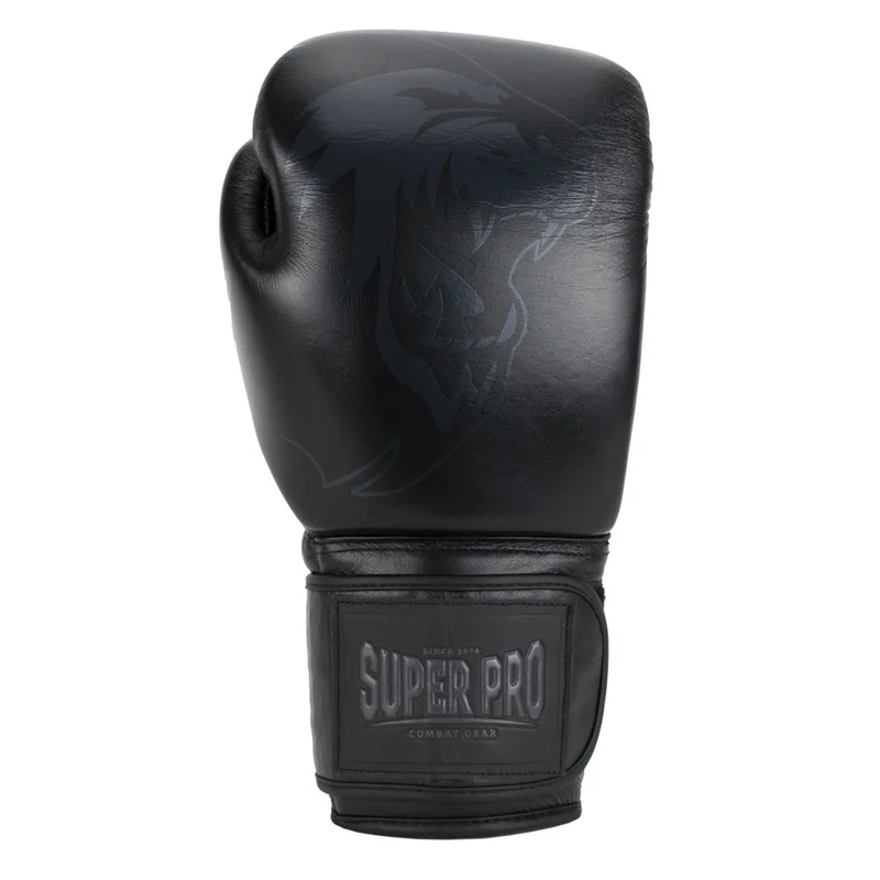 Super Pro Combat Gear Legend Lederen (Kick)Bokshandschoenen - Zwart