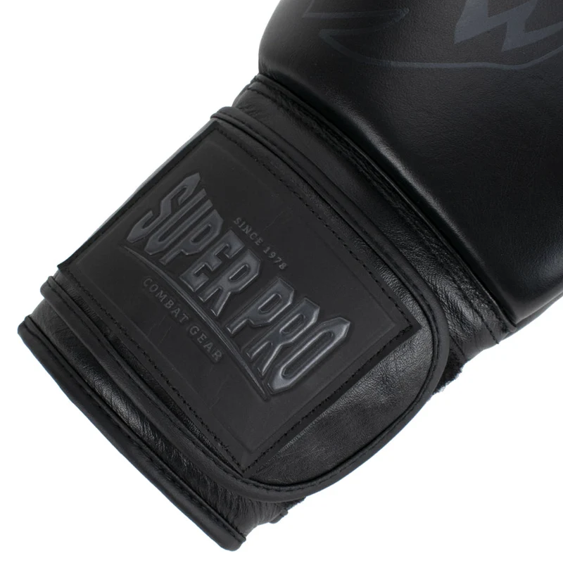 Super Pro Combat Gear Legend Lederen (Kick)Bokshandschoenen - Zwart