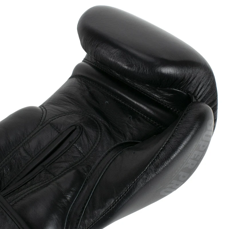 Super Pro Combat Gear Legend Lederen (Kick)Bokshandschoenen - Zwart